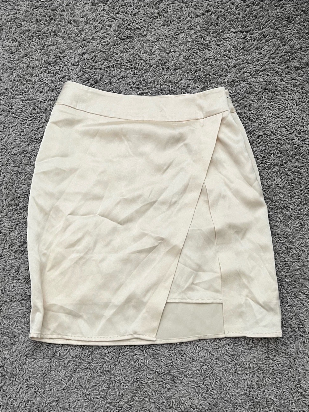 Silk wrap front skirt